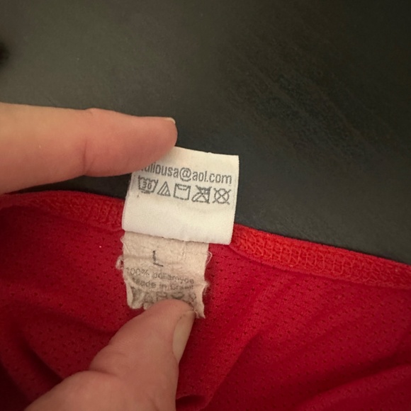 Tulio Mesh Tank Top Large Gently worn 100% polyamide pinpoint mesh 21" armpits - Picture 4 of 4